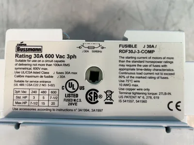 Used EATON BUSSMANN RDF30J3COMP Disconnects Ohio US | HGR 24 #1084860