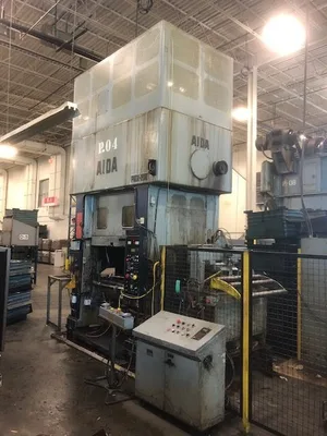AIDA, TWO POINT, STRAIGHT SIDE, LINK MOTION PRESS 220 Ton capacity, MODEL PMX-L2-200