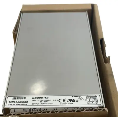 NEW LAMBDA LS200-12 POWER SUPPLY 100-240VAC 50/60HZ LS20012