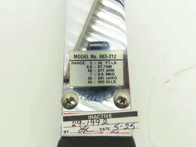 Mitutoyo Datatorq 983-212 Digital Torque Wrench 5-50 Ft-Lb 3/8" Drive -No Cable