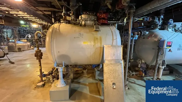 Used Pfaudler 500 Gal Pfaudler Glass Lined Horizontal Chemstore Receiver Tank, 55# Stainless Steel Tanks Ohio US | Federal Equipment Company #126940