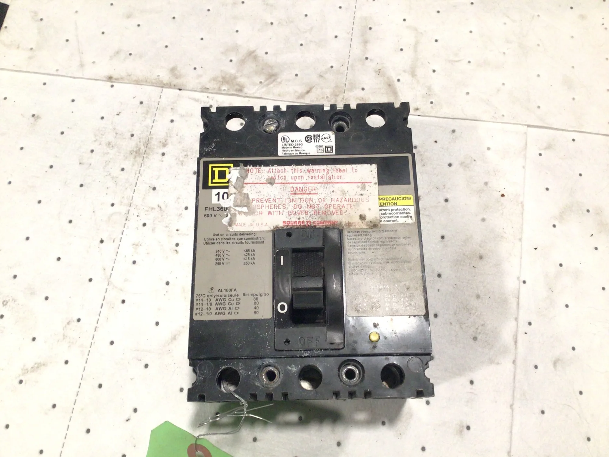 Square D FHL36000M 100 A Circuit Breaker Molded Case