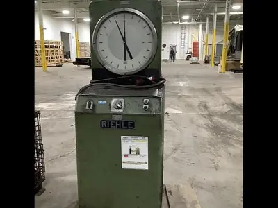 USED RIEHLE HYDRAULIC TENSION & COMPRESSION TESTING MACHINE
