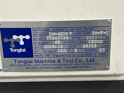 2019 TONGTAI SH-4000P Horizontal Machining Centers | Levy Recovery Group (13)