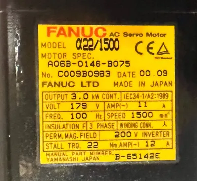 2000 FANUC A06B-0146-B075 Servo Motors | Great American Equipment Company (2)
