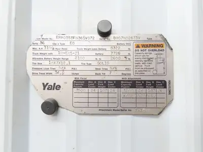 Yale 8620628 Forklift Left Front Drive Axle & Motor 5-Lug Removed From ERP035TF