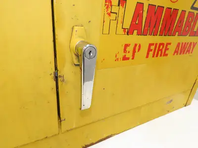 Justrite 25801 Yellow Flammable Safety Cabinet 12-1/2 Gallon Liquid Piggyback