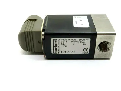 NEW BURKERT 0330 A 4,0 SOLENOID VALVE 191909S EPDMVA G1/4 PNVAK-3BAR 0330A40