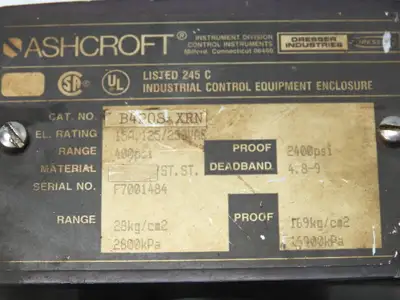 Air Products E13CP145D Nitrogen Gas Pressure Regulator Switch Changeover Panel