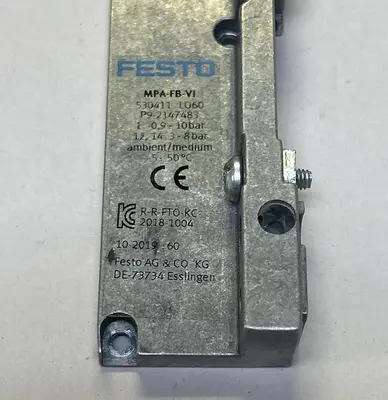 Used FESTO MPA-FB-V1 Misc Electrical & Power Parts Ohio US | Surplus Asset Holdings #1245315