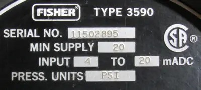NEW FISHER TYPE 657 CONTROL VALVE 1" TYPE 3590 SIZE 30