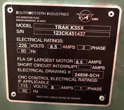 SWI K3SX Vertical Machining Centers | Mohawk Machinery (10)