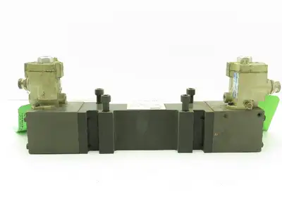 BOC Water Hydraulics Ross Solenoid Spool Valve Block 5 Port 2 Pos Pneumatic
