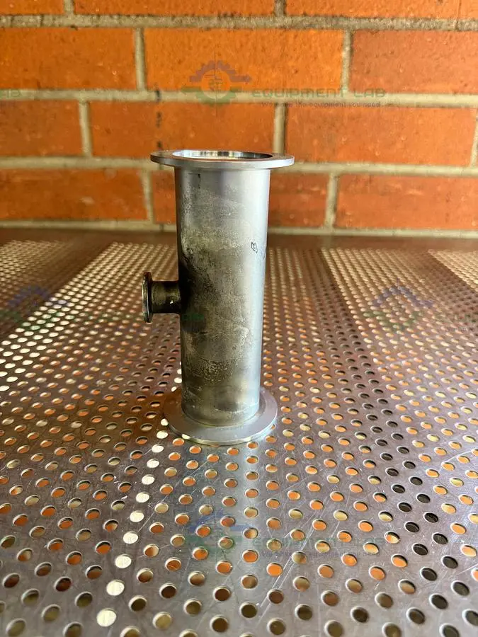 Used 3 WAY STAINLESS STEEL KF 50 TO KF 16/10 NIPPLE VACUUM FITTING Valves/Fittings California US | Equipment Lab #1317049