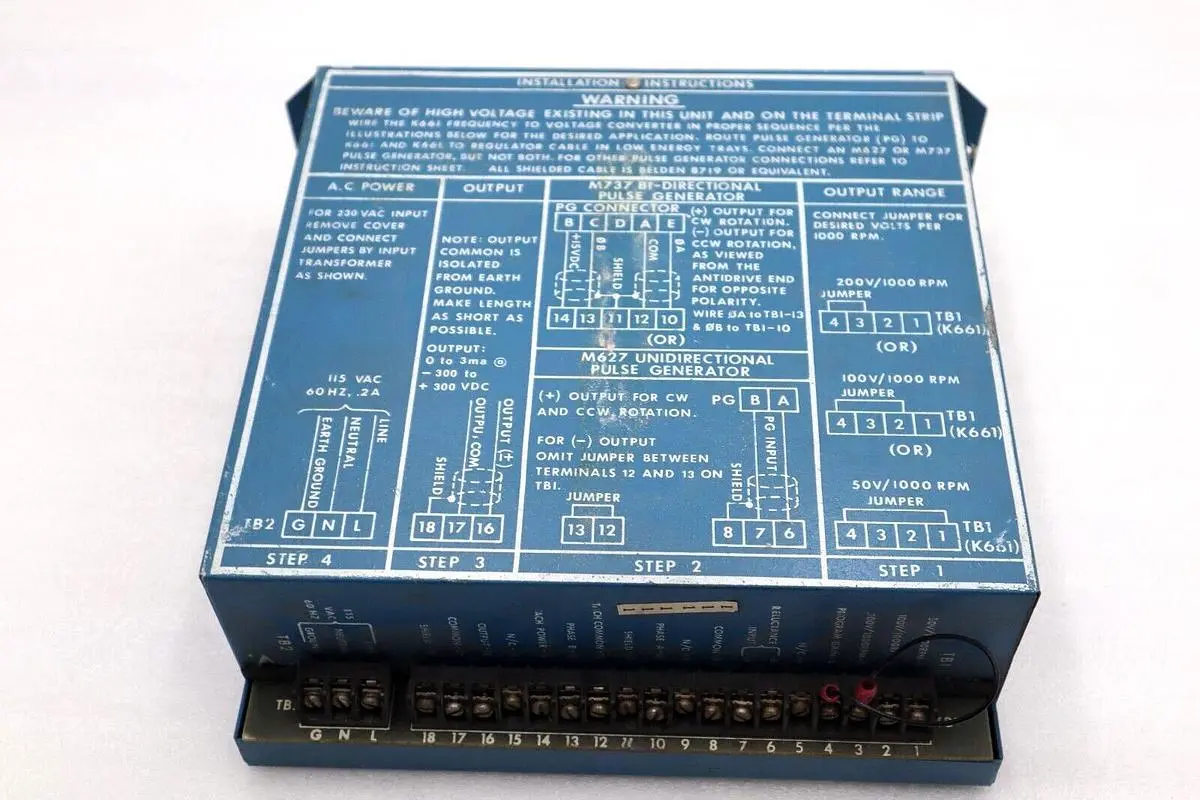 AVTRON 240P 50/100/200V PER 1000 RPM DC CONVERTER K661 L-211