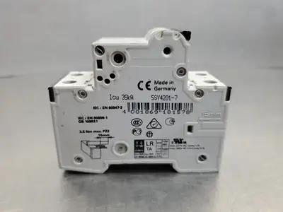 USED Siemens 5SY4201-7 Circuit Breaker, 1A, 2 Pole, 400V,