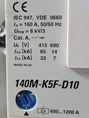 Allen-Bradley 140M- K5F-D10 Ser A CIRCUIT BRAKER. Loc 4F