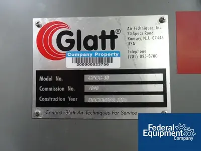 USED Glatt Glatt GPCG 30 Fluid Bed Dryer Granulator, S/S