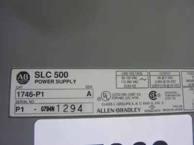 USED ALLEN BRADLEY 1746-P1 SER A / 1746-A10 SER A
