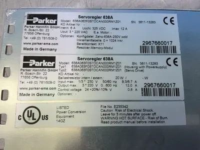 Used PARKER 638A063F0STOCAN000RM1Z01 Servo Drives Ohio US | HGR 24 #1572149