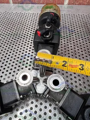 USED 3 ITT ADVANTAGE 4 WAY STAINLESS STEEL DIAPHRAGM VALVES W/ VALVE POSITIONER