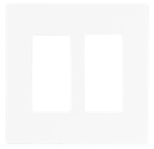 Eaton PJS262W Screwless Wallplate, Decorator, 2-Gang, White [New]