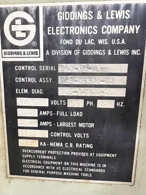 USED GIDDINGS & LEWIS WINSLOWMATIC HR