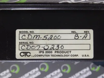 Computer Technology Corp. CDM-5200 CRT Driver Module Rel. B Rev. A Used