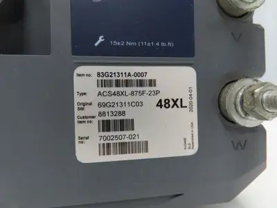 Danaher ACS48XL-875F-23P AC SuperDrive Forklift Motor Controller 48V Off E80XN