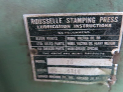ROUSSELLE 2G 15 TON DEEP THROAT PUNCH PRESS