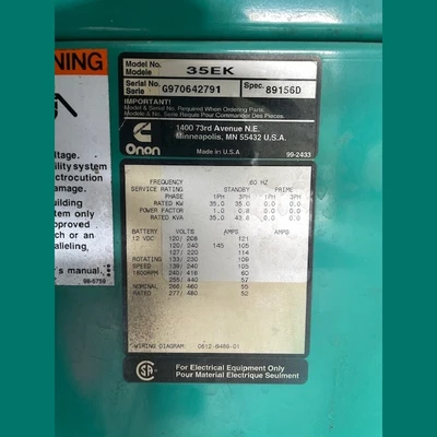 USED 1998 ONAN 35EK