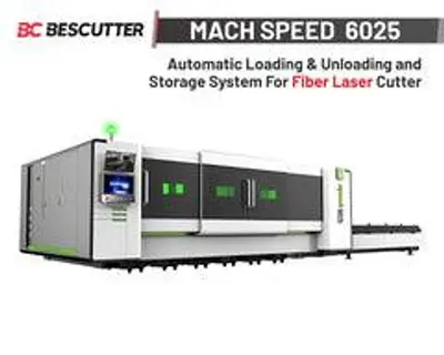 Bescutter MACH SPEED 5'x10' | 6000W -20000W | Fiber Laser Cutter Fully Enclosed with Hydraulic Shuttle Table