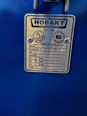 Hobart H-600 60 Qt Mixer 1HP - 3Ph - 200v New Stainless Bowl And Dough Hook