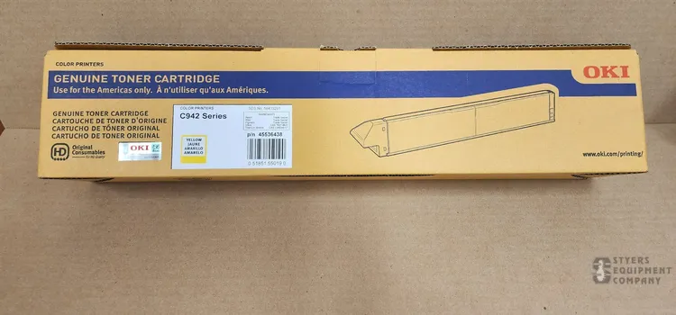 OKI COLOR PRINTERS 45536438 C942 Yellow Toner Cartridge | Styers Equipment Company