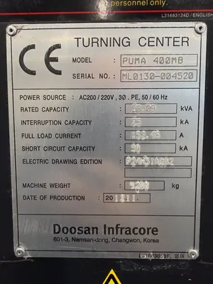 2013 DOOSAN PUMA 400MB CNC Lathes | GMT (20)