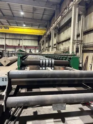 36" HI-RIB (7.2 TYPE) PANEL RAFTED ROLLFORMER LINE;  INCLUDES UNCOILER, ROLLFORMER & FLYING CUTOFF SHEAR: YOBRO #24156