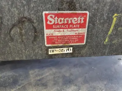 Used STARRETT _UNKNOWN_ Granite Surface Plates Pennsylvania US | Hildebrand Machinery Co. #1485907