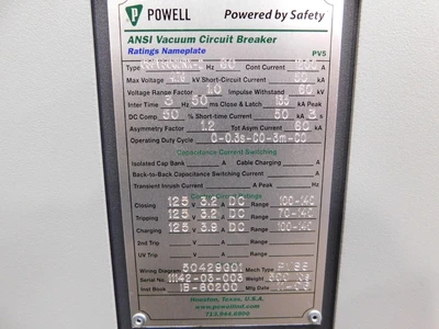 Used Powell NA Circuit Breakers Ohio US | Equipment Recovery Corp. #1330781