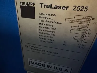 TRUMPF L2525 4kW Fabrication & Sheet Metal | Bowland Trading Ltd (14)
