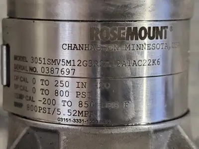 Used ROSEMOUNT 3051SMV5M12G3R2E12A1AC22K6 Misc Electrical & Power Parts British Columbia CA | Lenmark #836424