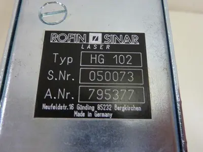 USED ROFIN SINAR HG-102