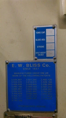 Used BLISS ADDVANTAGE PM-0060 O.B.I. Presses Pennsylvania US | Hadanich Machine #1443614