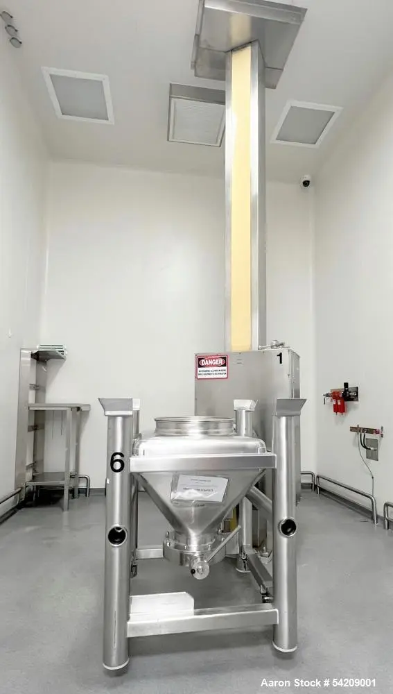 Used Glatt CM 400 Stainless Steel Column Bin Blender | 500L, 300L & 100L Bins | 2016 | HMI Controlled | 480V