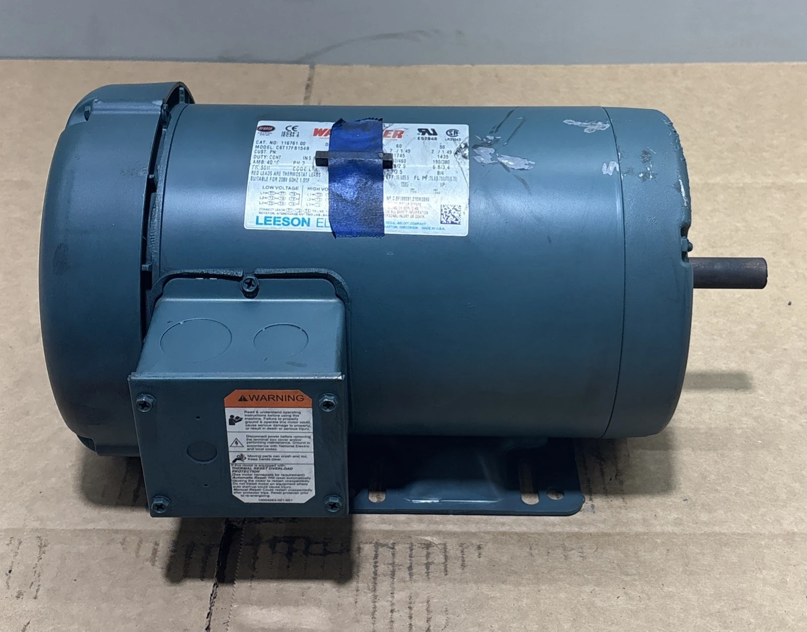 New | in-Stock LEESON 116761.00 Motors (misc) Indiana US | J&J Industrial Supply #1548162