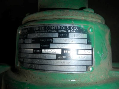 Fisher 1" 150 Class, 316 Stainless Control Valve