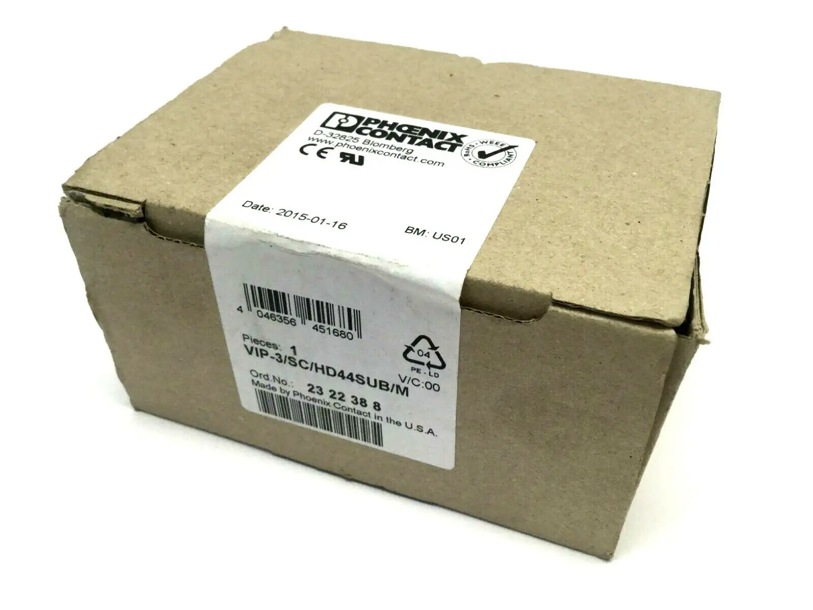 New | in-Stock PHOENIX CONTACT VIP-3/SC/HD44SUB/M Industrial Controls | Maverick Industrial Sales #1107489