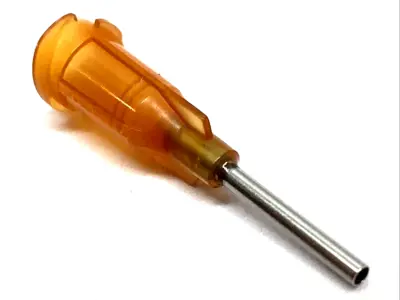 New | in-Stock Nordson EFD Optimum Dispensing Tips 15Ga Amber Straight 0.5" BOX OF 50 Syringes Michigan US | Maverick Industrial Sales #1398461