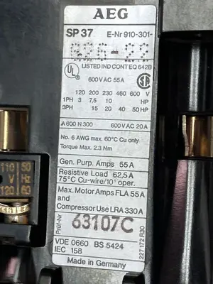 New | in-Stock AEG SP37.00-AO Industrial Controls Ohio US | Surplus Asset Holdings #1309767