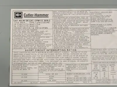 USED CUTLER-HAMMER CPM112