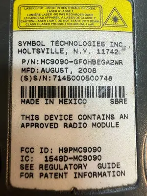 Symbol MC9090 Laser Windows MC9090-GF0HBEGA2WR (5.3.5)